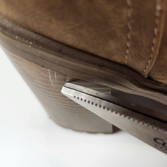 GBG Los Angeles Siana-R High Heel Boots Women Brown 10M Faux Leather Chunky Y2K - Picture 2 of 16